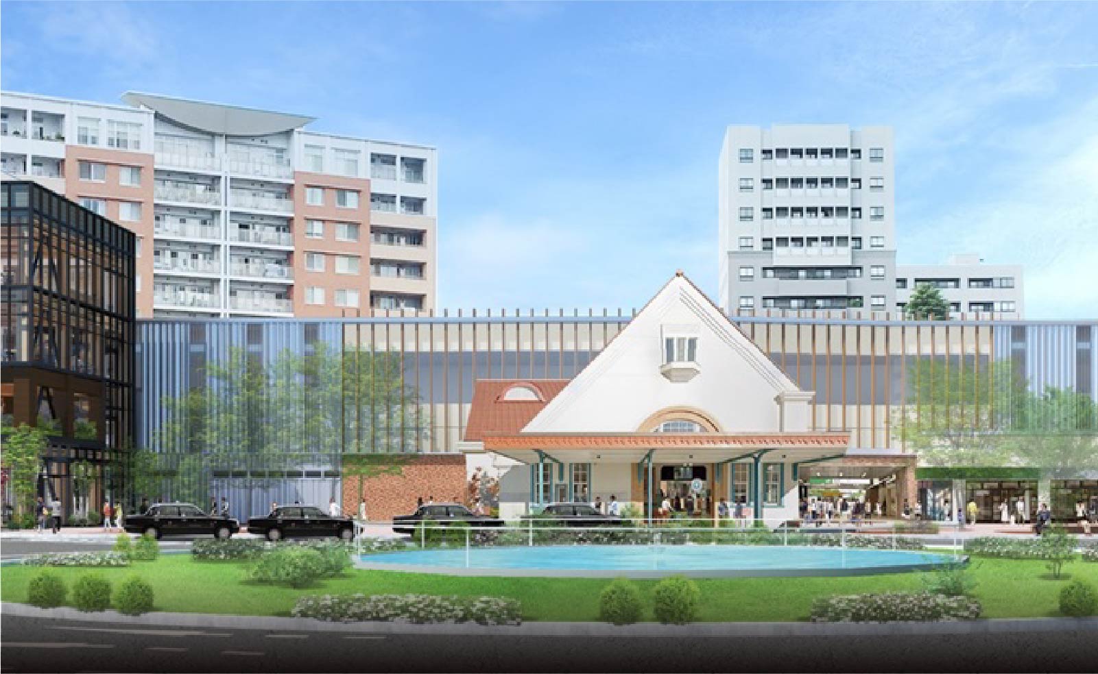 「nonowa国立SOUTH」完成後の国立駅南口駅前イメージ